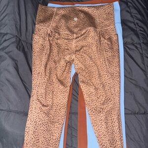 Athleta Brown Patterned Leggings